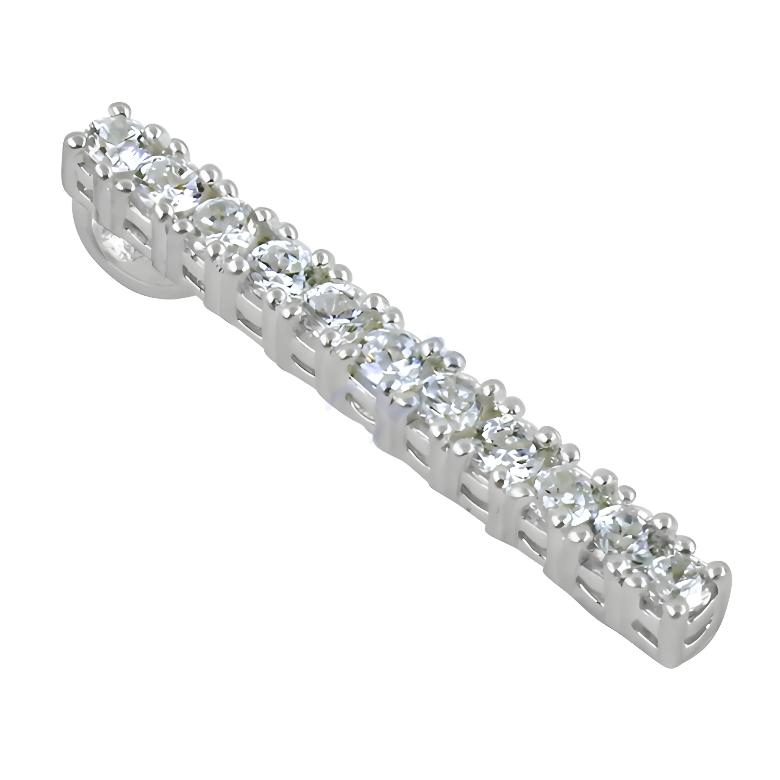 Latest Party Wear Multi Cubic Zirconia Stone Silver Pendant Jewelry